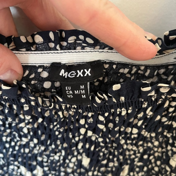 Mexx Navy and Cream Tiered Dress - Picture 3 of 6